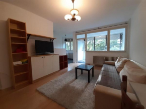 Simple condo with bedroom, living room and free parking.